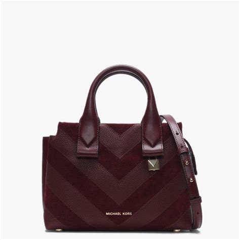 michael kors rollins small chevron oxblood|Kors Small Rollins for sale .